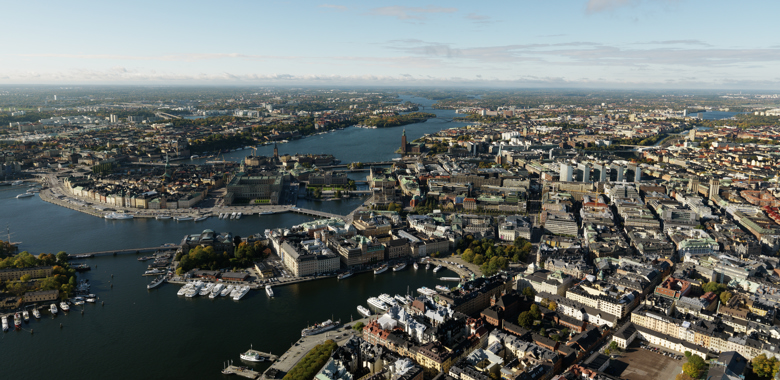 flygbild över stockholm
