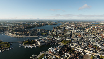 flygbild över stockholm
