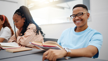 57862906 Reading Books And Language Student Portrait Studying In